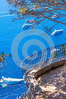 Beautiful summer day in Capri island, Italy