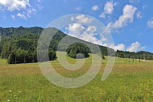 Beautiful summer day in Kranjska Gora, Slovenia