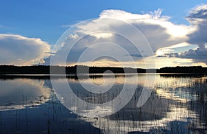 Beautiful summer evening in Norrbotten