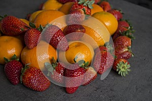 Beautiful summer fruits close up photo