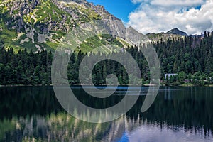 Beautiful summer landscape of High Tatras, Slovakia - Poprad lake