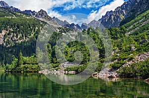 Krásná letní krajina Vysokých Tater, Slovensko - Popradské jezero