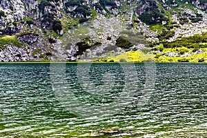 Beautiful summer landscape with lake Calcescu in Parang mountai