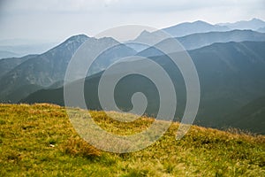 A beautiful summer landscape in mountains. Natural scenery in mountains, national park.