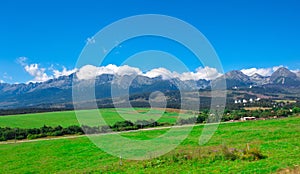 Beautiful summer landscape with mountains