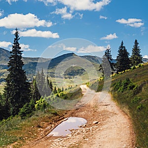 Landscape of Rodna Mountains in eastern carpathians, romania photo