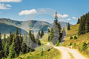 Landscapes of Rodna Mountains in eastern carpathians, romania photo