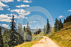 Landscapes of Rodna Mountains in eastern carpathians, romania