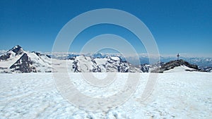 Mountaineering to the top of weisseespitze from kaunertal photo