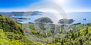 Beautiful summer panoramic seascape. View of the coastline into