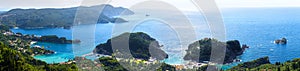 Beautiful summer panoramic seascape. View of the coastline into