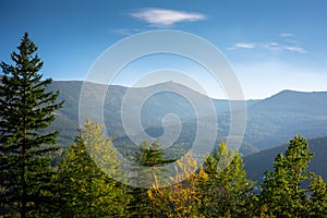 Beautiful summer scenery of the Karkonosze Mountains, Poland