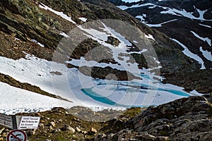 Beautiful summer scenery in otztal alps in austria