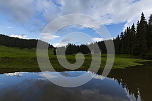 Beautiful summer scenery in the Transylvanian Alps