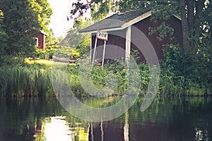 Beautiful summer season specific photograph. Summer archipelago with beautiful sunlights and water. Lovely lights and colors. Summ