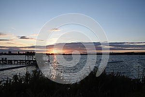 Beautiful summer sunset at Chasewater, Staffordshire