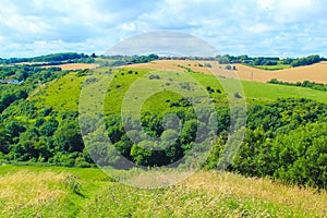 Beautiful summer view of Folkestone vicinity Kent UK