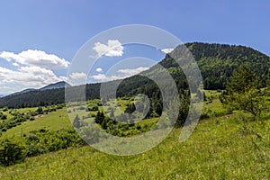 Beautiful summer view on Valaska Dubova village, Slovakia