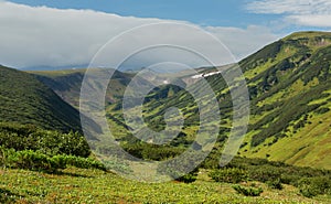 Beautiful summer view of Viluchinsky pass