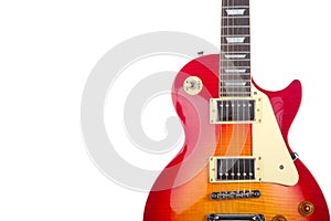 Beautiful sunburst electric guitar isolated