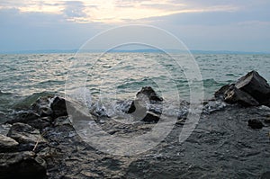 Beautiful sundown at Lake Balaton