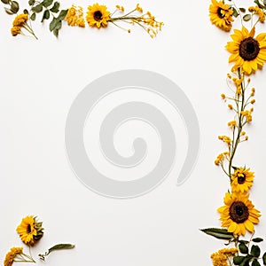 Beautiful Sunflower Charm Serene White