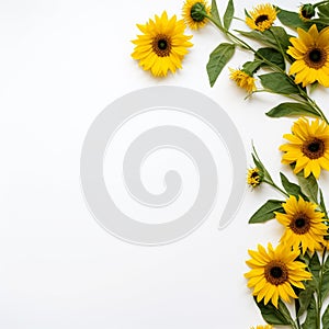 Beautiful Sunflower Frame Nature\'s Elegance