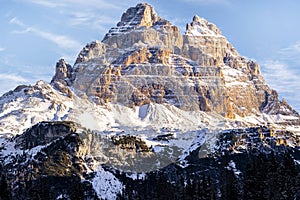 Beautiful sunlight on a Mountain Landscape, Dolomites, Italy