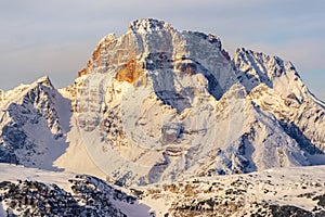 Beautiful sunlight on a Mountain Landscape, Dolomites, Italy