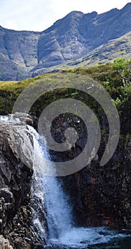 A beautiful sunny day at the Fairy Pools, Isle of Skye, Scotland