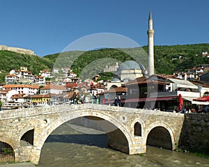 A Beautiful Sunny day in the Old City of Prizren, Kosovo photo