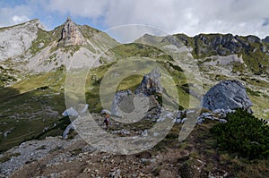 5 gipfel ferrata with RoÃÅ¸kopf peak in Rofan Alps, The Brandenberg Alps, Austria, Europe photo