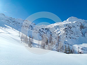Beautiful sunny skitouring day in austrian alps