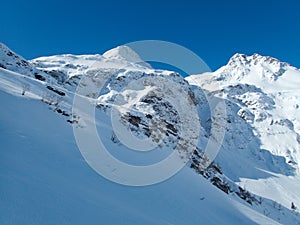 Beautiful sunny skitouring day in austrian alps