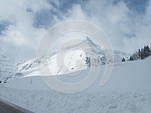 Beautiful sunny skitouring day in austrian alps