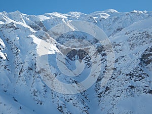 Beautiful sunny skitouring day in austrian alps