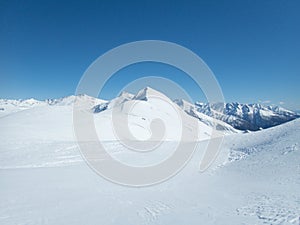 Beautiful sunny skitouring day in austrian alps