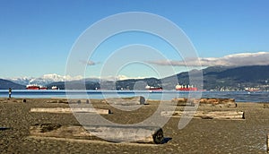 A beautiful sunny winter day along Spanish Banks