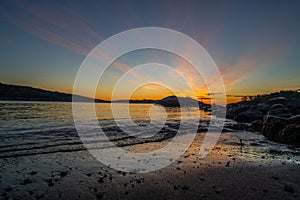 A beautiful sunrise in the fjord at TÃ¸nsberg TÃ¸nne  in beautiful norway