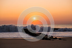 Sunrise at Rehoboth Beach in Delaware photo