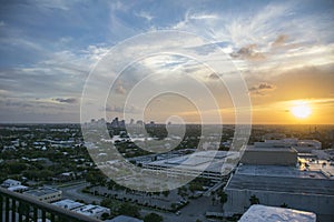 Beautiful sunrise over Fort Lauderdale, Florida.