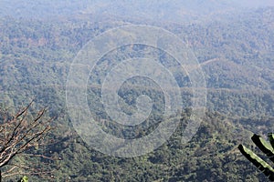 Beautiful sunrise over the mountain range