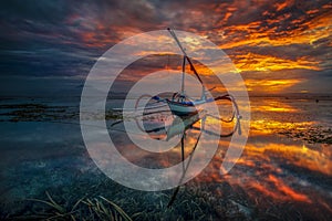 Sunrise at Sanur Beach, denpasar Bali indonesia