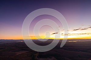 Beautiful sunrise at Three Rock Whale of Phu Sing mountain