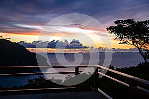 Beautiful sunset of the Adaman Sea on Phi Phi Island. Thailand photo