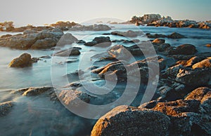 Beautiful sunset at Asilomar State Marine Reserve, near Monterey and Carmel, California, USA