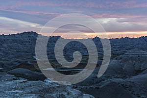 Beautiful Sunset in Badlands National Park