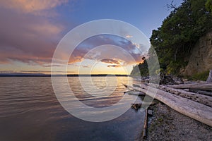 A beautiful Sunset at Camano Island in Washington photo