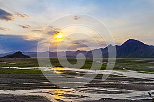 Beautiful sunset at Capas , Mt Pinatubo photo