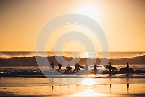 Beautiful sunset on the Carcavelos beach